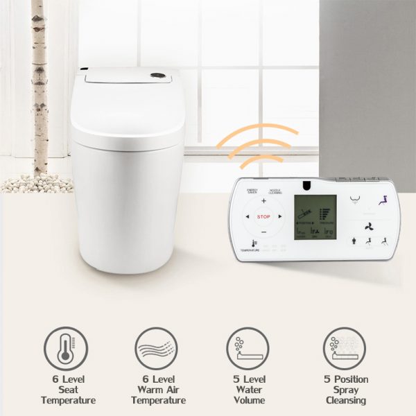 Euroto One-Piece Dual Flush Toilet with Integrated Bidet, Integrated Bidet and Toilet EUT3828 - Image 2